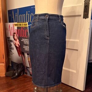 J. Crew Dark Blue Denim Pencil Skirt